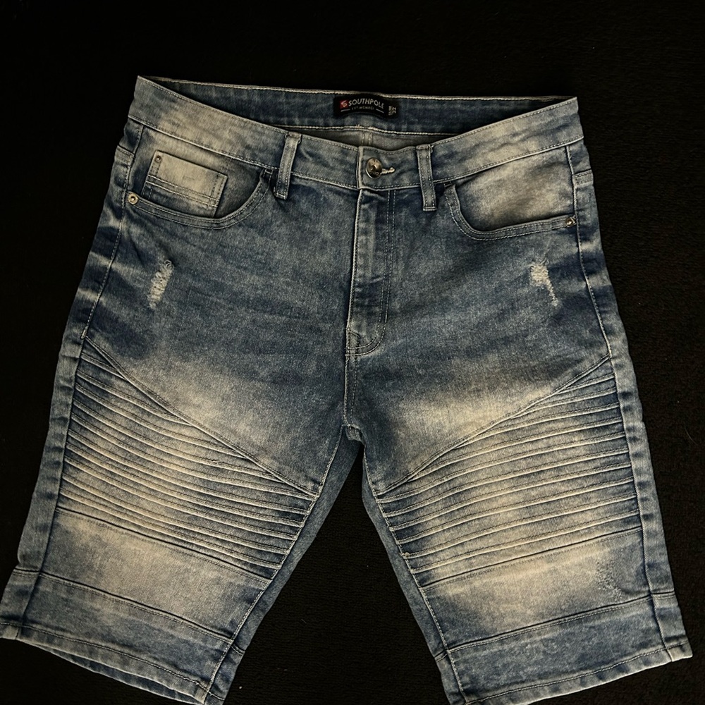 South Pole Blue Jorts